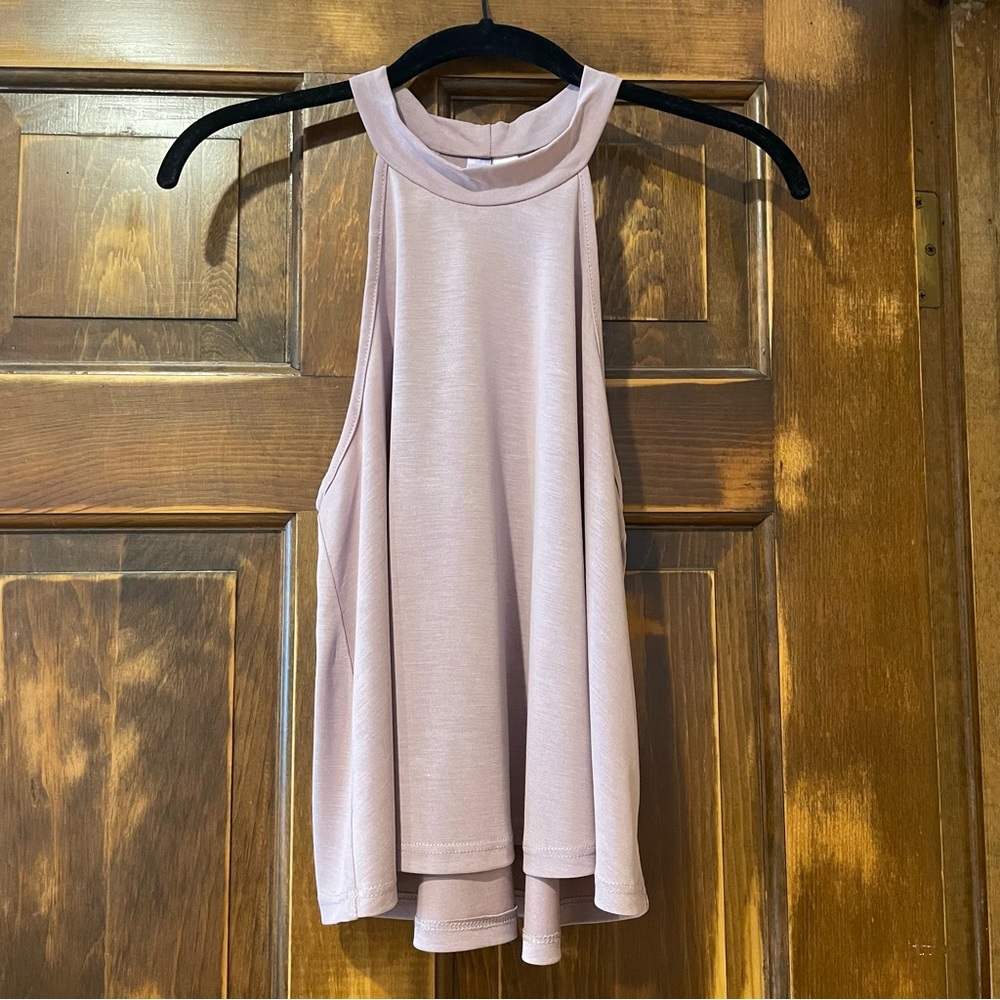 Alya Light Purple High Neck Sleeveless Top